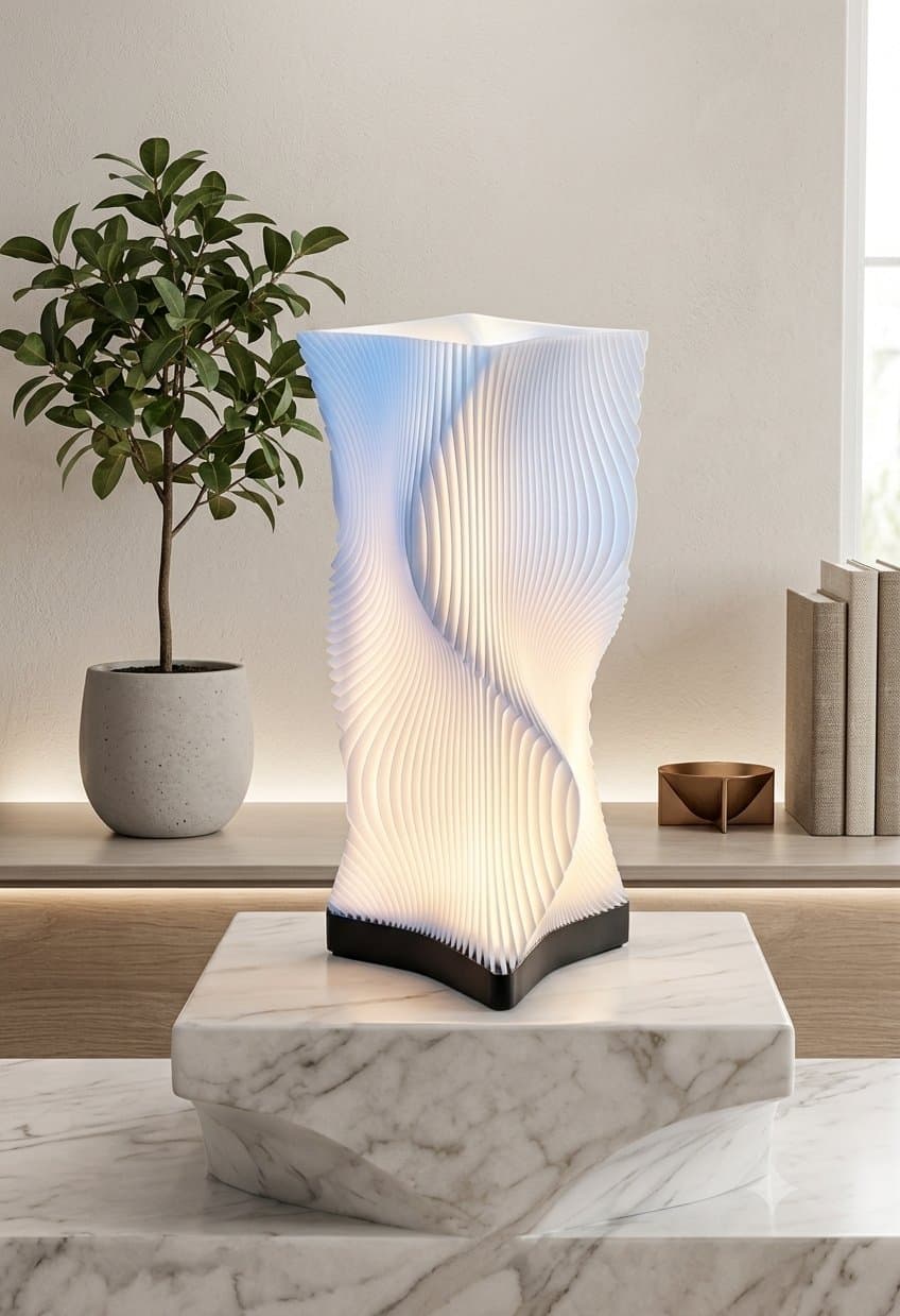 Twisted Flute Table Lamp