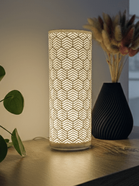Geometric Cylinder Table Lamp