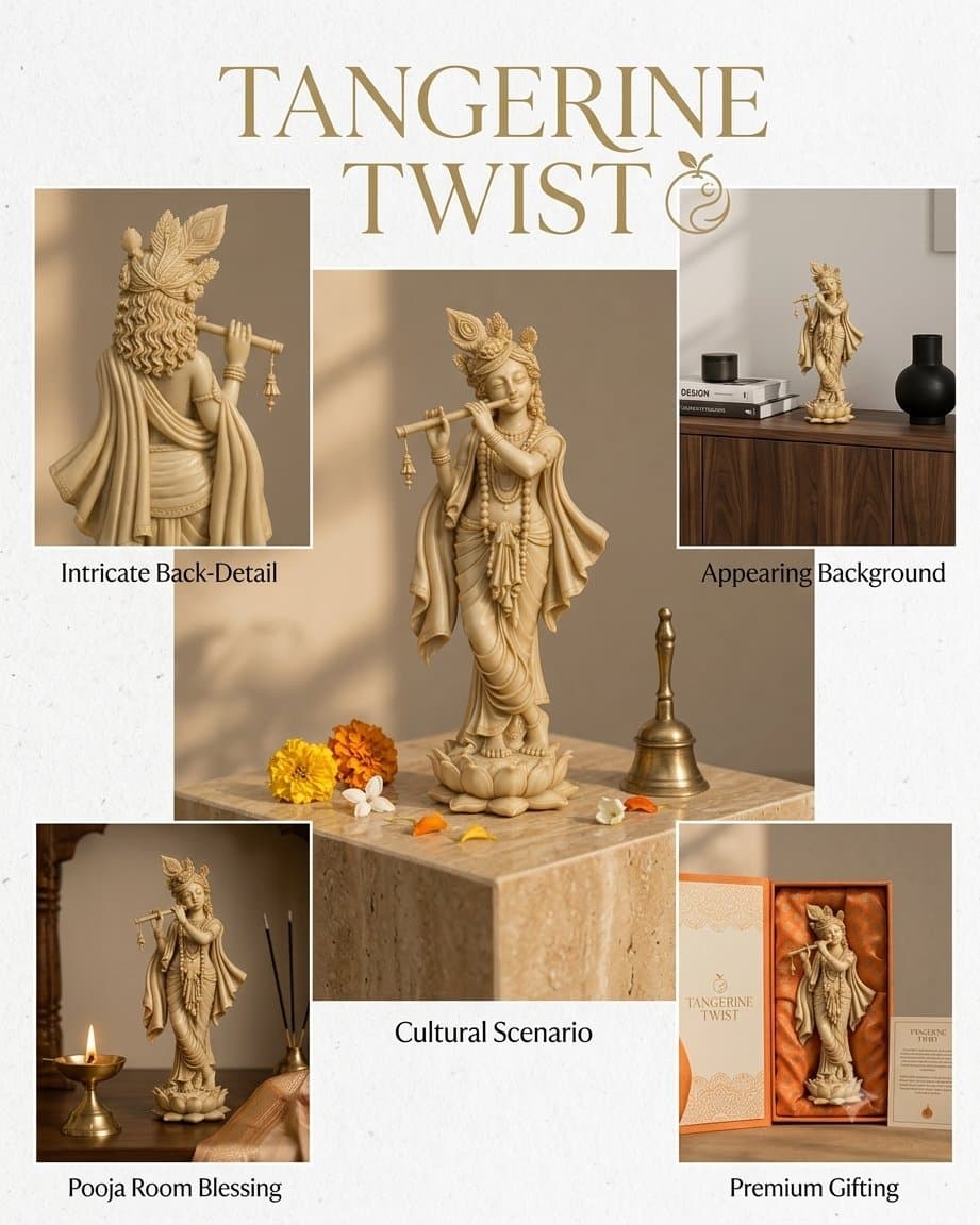 Krishna Lotus Base Idol
