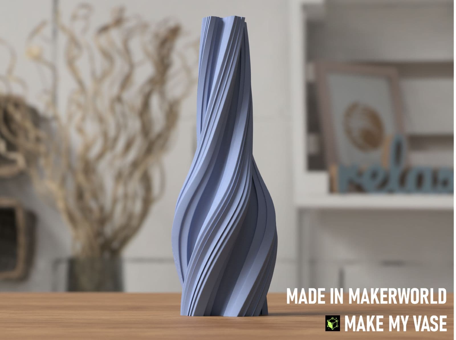Azure Swirl Vase